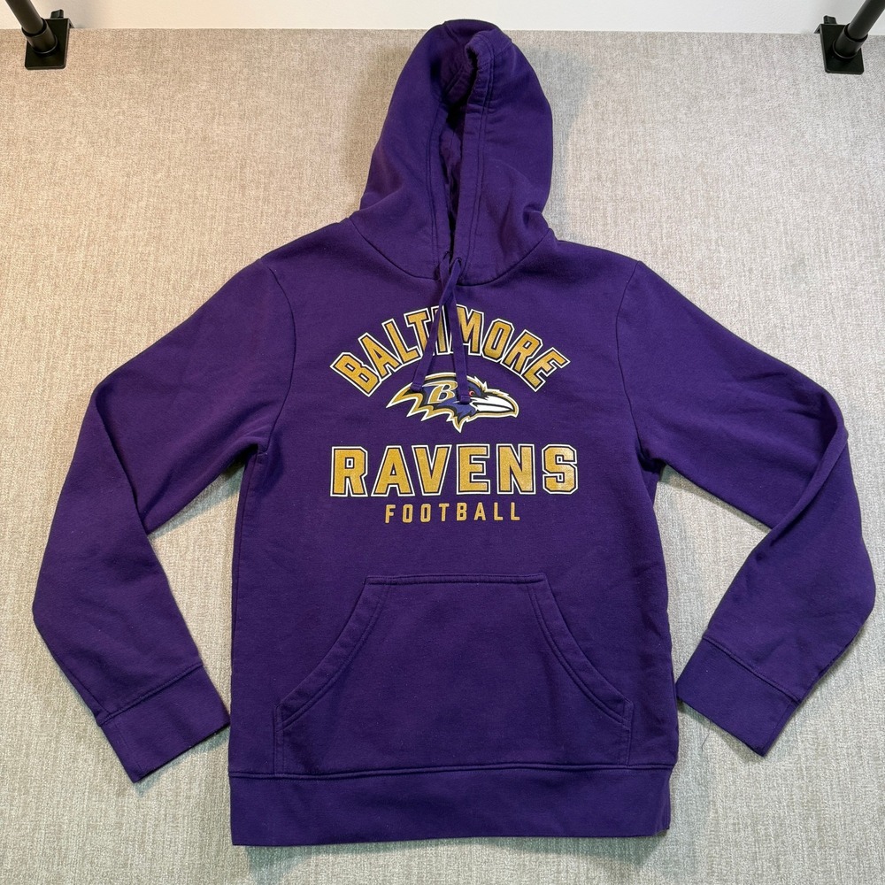 Baltimore Ravens NFL Football Hoodie Purple Graphic Pullover Sweatshirt Mens S